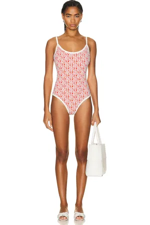 Moncler Logo Print Scoop Neck One Piece Swimsuit in - . Size L (also in S, XS).
