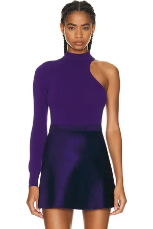 Alaïa Asymetric Bodysuit in - Purple. Size 42 (also in 44).