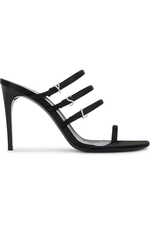Saint Laurent Jerry Mule Sandal in - Black. Size 36 (also in 36.5, 37, 37.5, 38, 38.5, 39, 39.5, 40, 41).