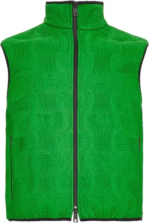 Bottega Veneta Intreccio Gilet in - Green. Size L (also in S).