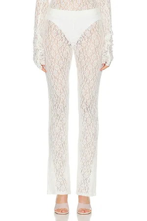 EB DENIM Split Hem Legging in - White. Size XS (also in ).