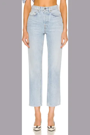 GRLFRND Cassidy Mid Rise Straight in - Denim-Light. Size 30 (also in ).