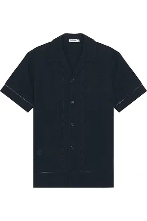 Simkhai Marco Camp Shirt in - Blue. Size M (also in ).