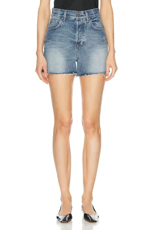 GRLFRND Jules Super High Rise Vintage Short in - Denim-Medium. Size 23 (also in 24, 26).