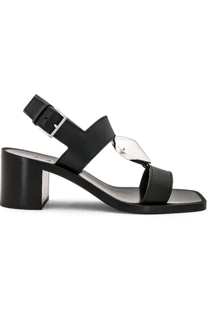 Alaïa Heart Sandal in - Black. Size 37 (also in 38, 40, 41).