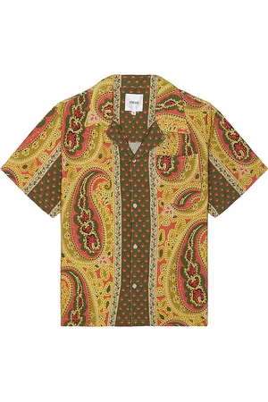 Found Paisley Short Sleeve Camp Shirt in - Brown. Size S (also in ).
