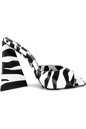 The Attico Devon Mule in - White,Black. Size 36 (also in 36.5, 37, 38.5, 39.5, 40).