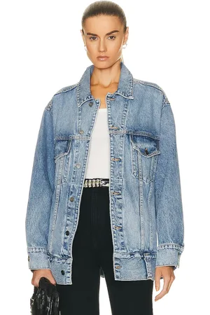 Khaite Grizzo Jacket in - Denim-Medium. Size L (also in S).