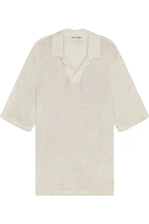 SIEDRES Colin Short Sleeve Polo in - Grey. Size L (also in M).