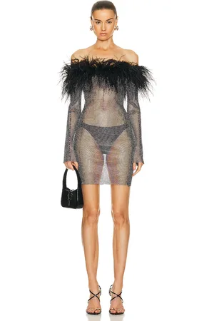 SANTA BRANDS Feathers Mini Dress in - . Size M/L (also in ).