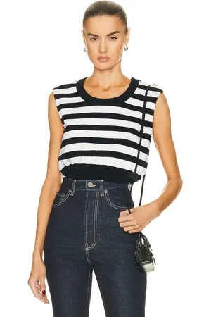 Alaïa Knit Crop Top in - Navy. Size 42 (also in ).