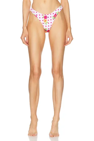 Heavy Manners High Cut Cheeky Bikini Bottom in - Pink. Size L (also in XL).