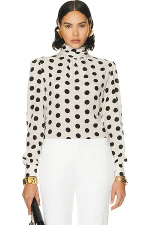 Saint Laurent Turtleneck Blouse in - White. Size 40 (also in 42).