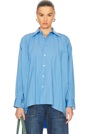 Bottega Veneta Compact Cotton Shirt in - Baby Blue. Size 34 (also in ).