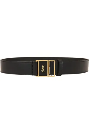 Saint Laurent Cassandre Belt in - Black. Size 65 (also in 70, 75, 80, 85, 90).