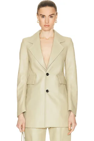 Bottega Veneta Curved Sleeve Jacket in - Beige. Size 34 (also in 36, 38).