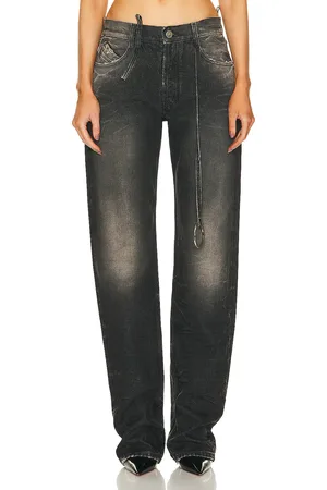 The Attico Denim Straight Leg in - Grey. Size 24 (also in 28, 29).