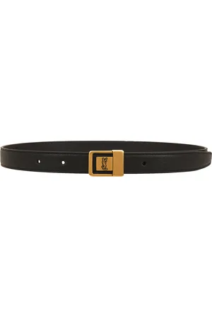 Saint Laurent Female Buckle Skinny Belt in - Black. Size 75 (also in 80, 85, 90).
