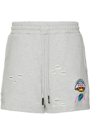 Members OF The Rage Distressed Small Logo Shorts in - Grey. Size XL/1X (also in ).