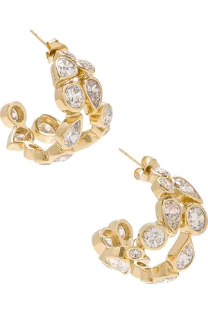 COMPLETEDWORKS Recycled Silver Stone Earrings in - Metallic Gold. Size all.
