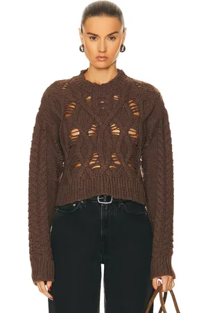 AISLING CAMPS Crop Cable Sweater in - . Size L (also in M, S).