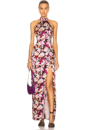 Nicholas Ramina Halter Neck Gown in - Wine. Size 8 (also in ).