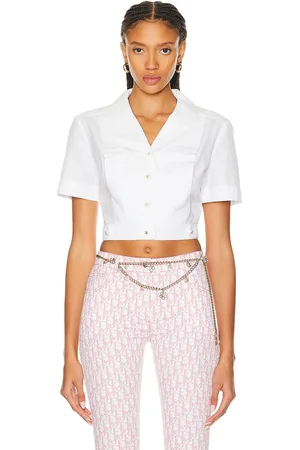 CHANEL 1997 SS Runway Pleated Shirt in - Taupe. Size 40 (also in ).