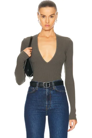 AGOLDE Zena Bodysuit in - Taupe. Size L (also in ).