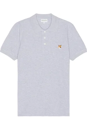 Maison Kitsuné Fox Head Patch Regular Polo in - Grey. Size L (also in M, S, XL/1X).
