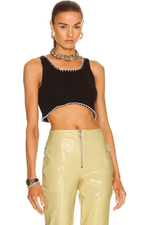 AISLING CAMPS Blanket Stitch Top in - Black. Size M (also in ).