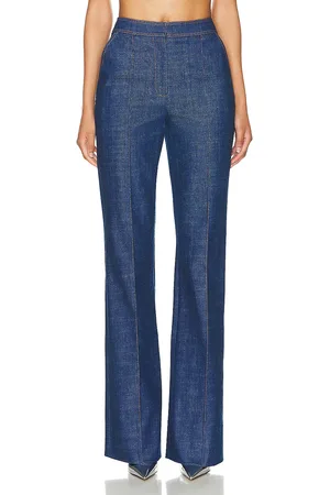 LAQUAN SMITH High Waisted Wide Leg in - Denim-Dark. Size L (also in M, XS).
