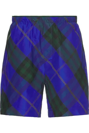 Burberry Check Pattern Short in - Blue. Size L (also in ).
