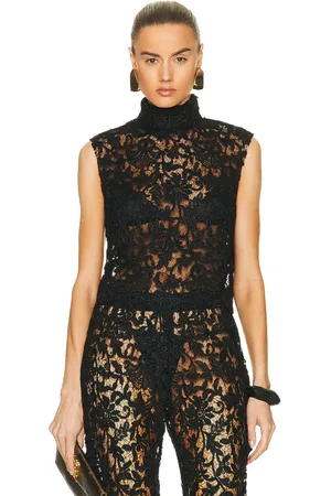 Saint Laurent Sleeveless Top in - Black. Size 34 (also in 38, 40, 42).
