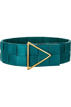 Bottega Veneta Intreccio Triangle Belt in - Green. Size 75 (also in 80).