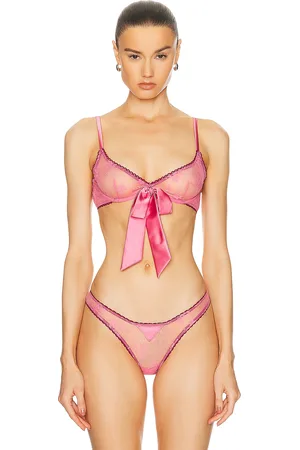 FLEUR DU MAL Untie Me Demi Bra in - Pink. Size 32C (also in 32D).