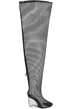 Alaïa Wedge Over The Knee Boot in - Black. Size 36 (also in 38).