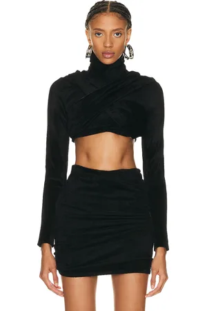 Alaïa Draped Top in - Black. Size 34 (also in 36, 38, 40, 42).
