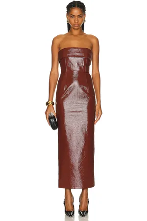 Ilkyaz Ozel Rhea Dress in - Burgundy. Size 34 (also in ).
