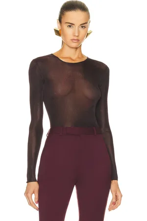 Saint Laurent Long Sleeve Sweater in - Burgundy. Size M (also in XL).