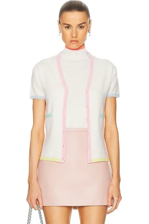 CHANEL 1998 Cashmere Top & Cardigan Set in - Ivory. Size 40 (also in ).