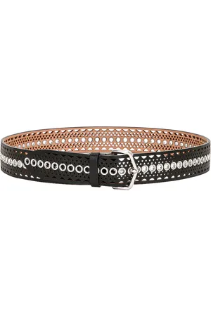 Alaïa Vienne Leather Belt in - Black. Size 65 (also in 70).