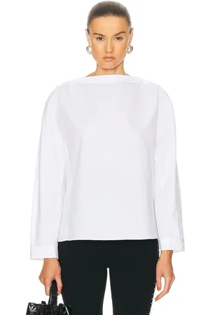 Alaïa Button Up Top in - White. Size 34 (also in 36, 38, 40).