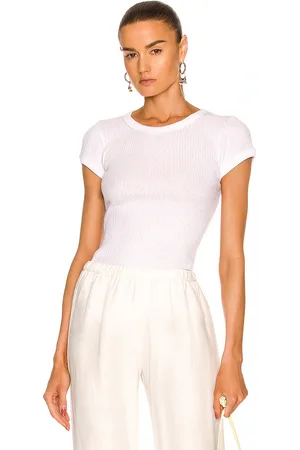 ENZA COSTA Soft Cotton Cap Sleeve Crew Top in - . Size L (also in M, S, XL, XS).