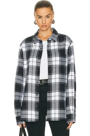 WAO The Heavyweight Flannel Shirt in - Black. Size L (also in ).