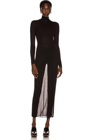 Alaïa Long Turtleneck Dress in - Black. Size 40 (also in ).