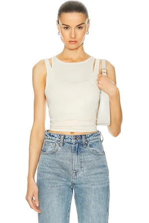 GRLFRND Layering Jersey Tank Set in - Beige. Size XL (also in ).