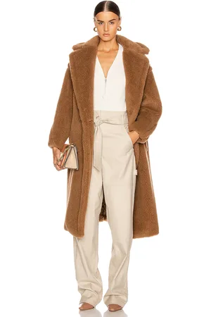 Max Mara Teddy Coat in - Brown,Neutral. Size L (also in M).