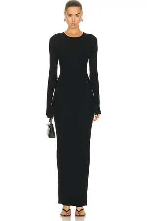 ÉTERNE Long Sleeve Crewneck Maxi Dress in - . Size L (also in M, S, XL, XS).