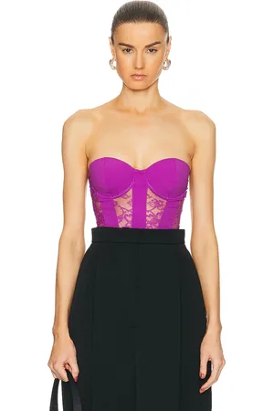 FLEUR DU MAL Cupped Bodysuit in - Purple. Size L (also in ).