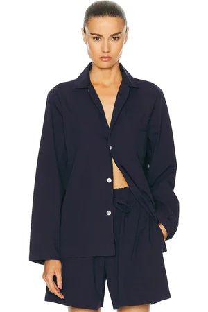 Tekla Long Sleeve Shirt in - Navy. Size S (also in ).